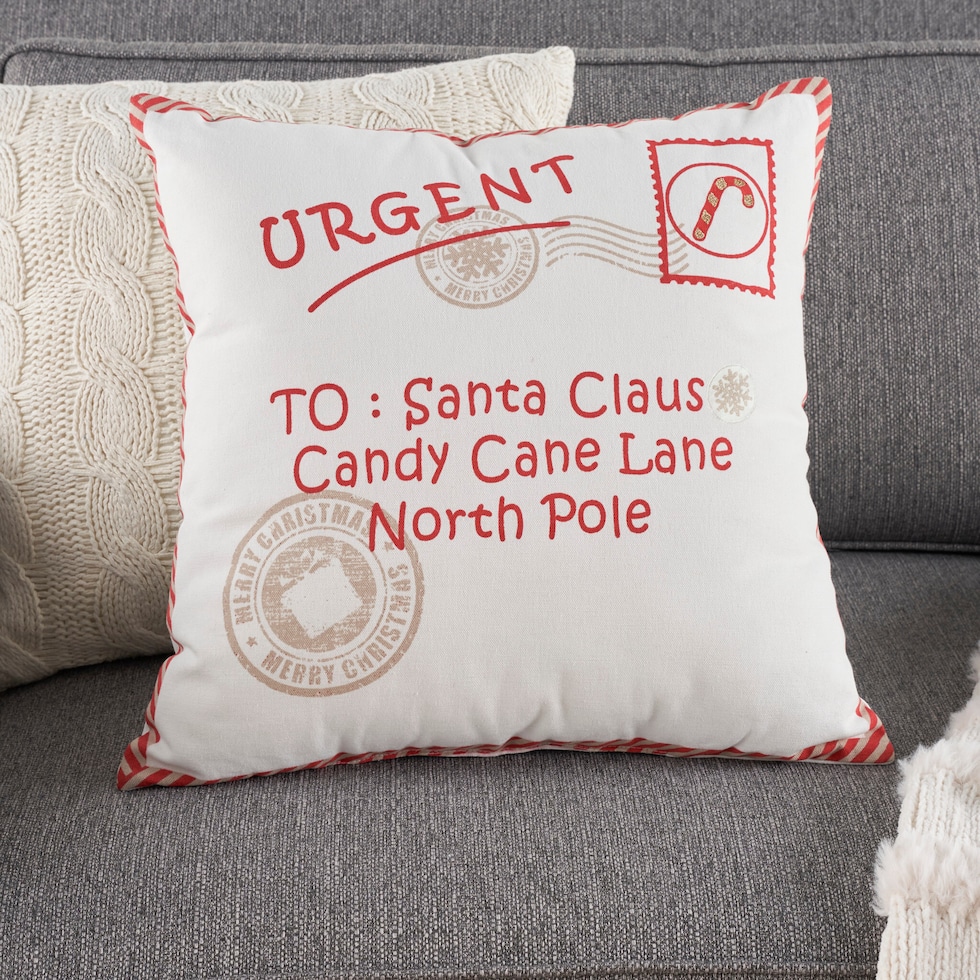 postcard white accent pillow   