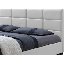 potenza white queen bed   