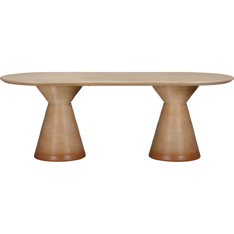 potter orange dining table   