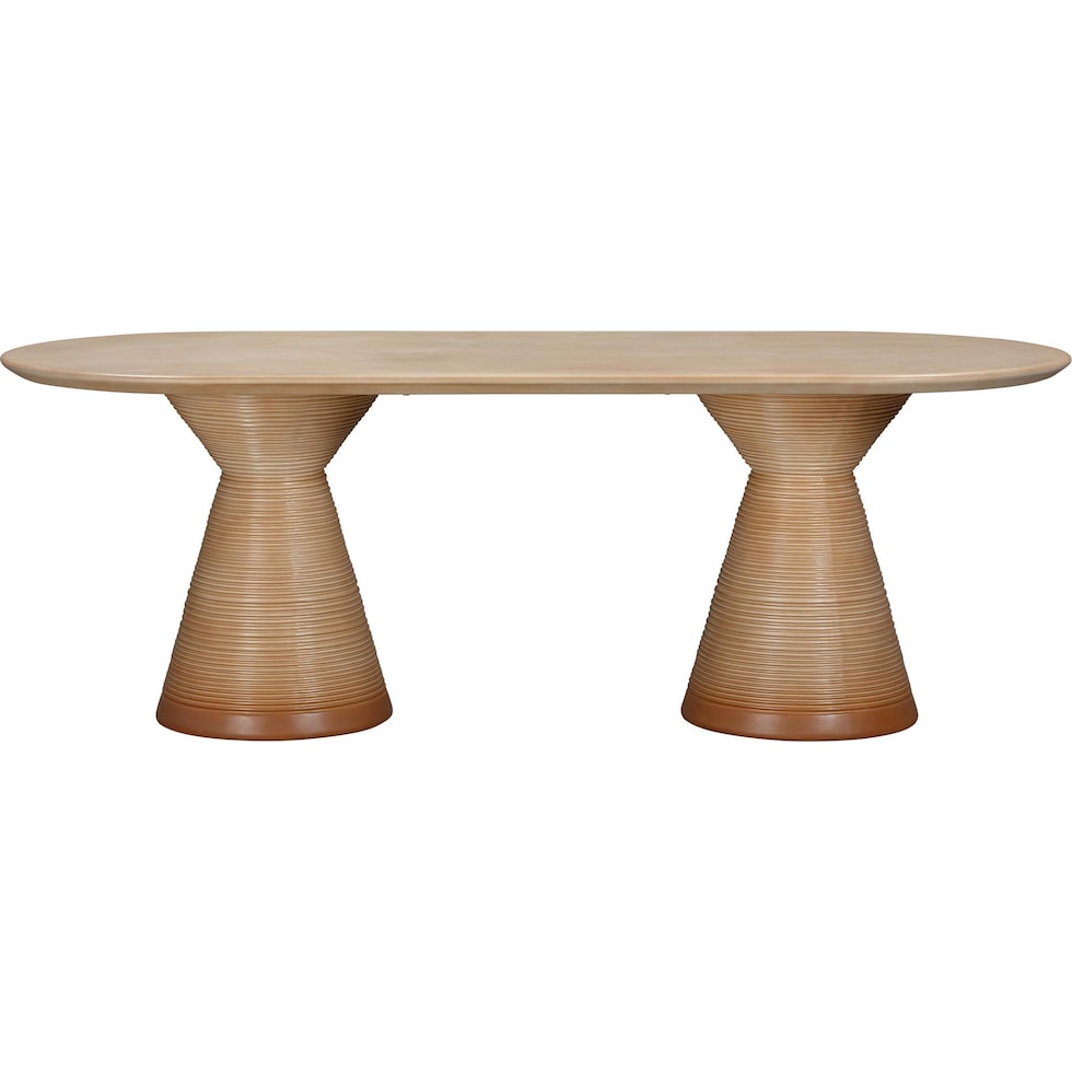 potter orange dining table   