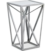 poway silver accent table   