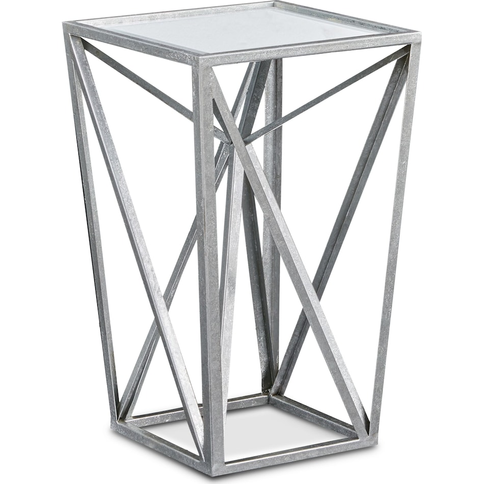 poway silver accent table   