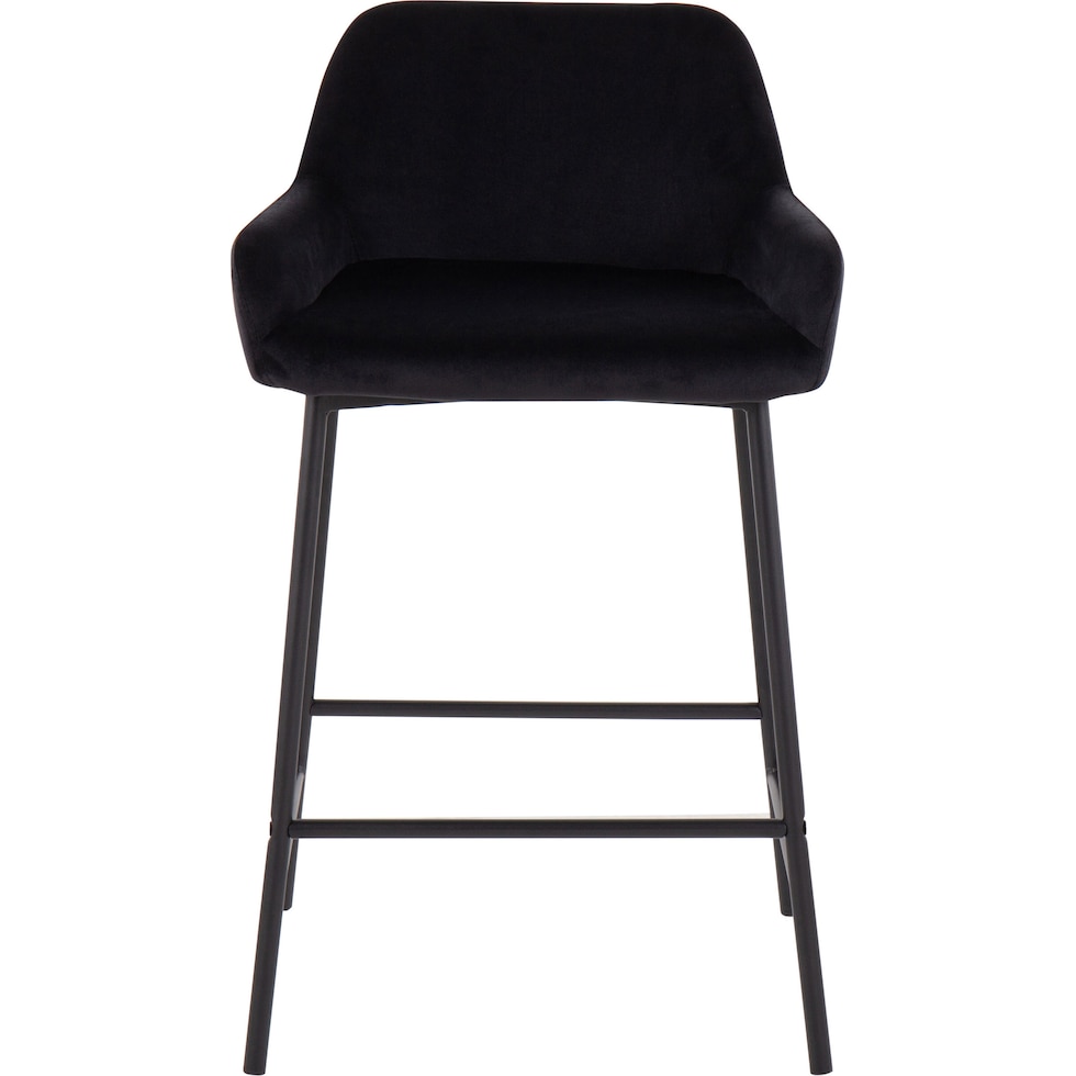 prague black counter height stool   