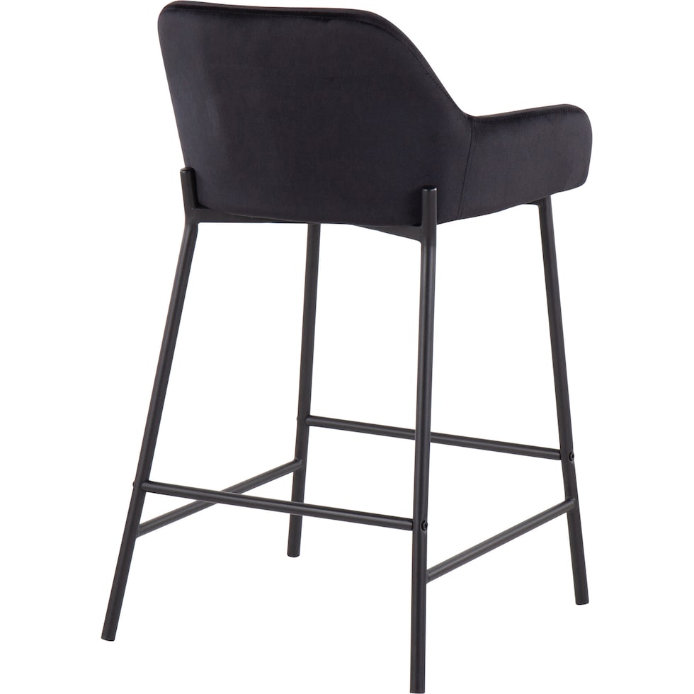 prague black counter height stool   