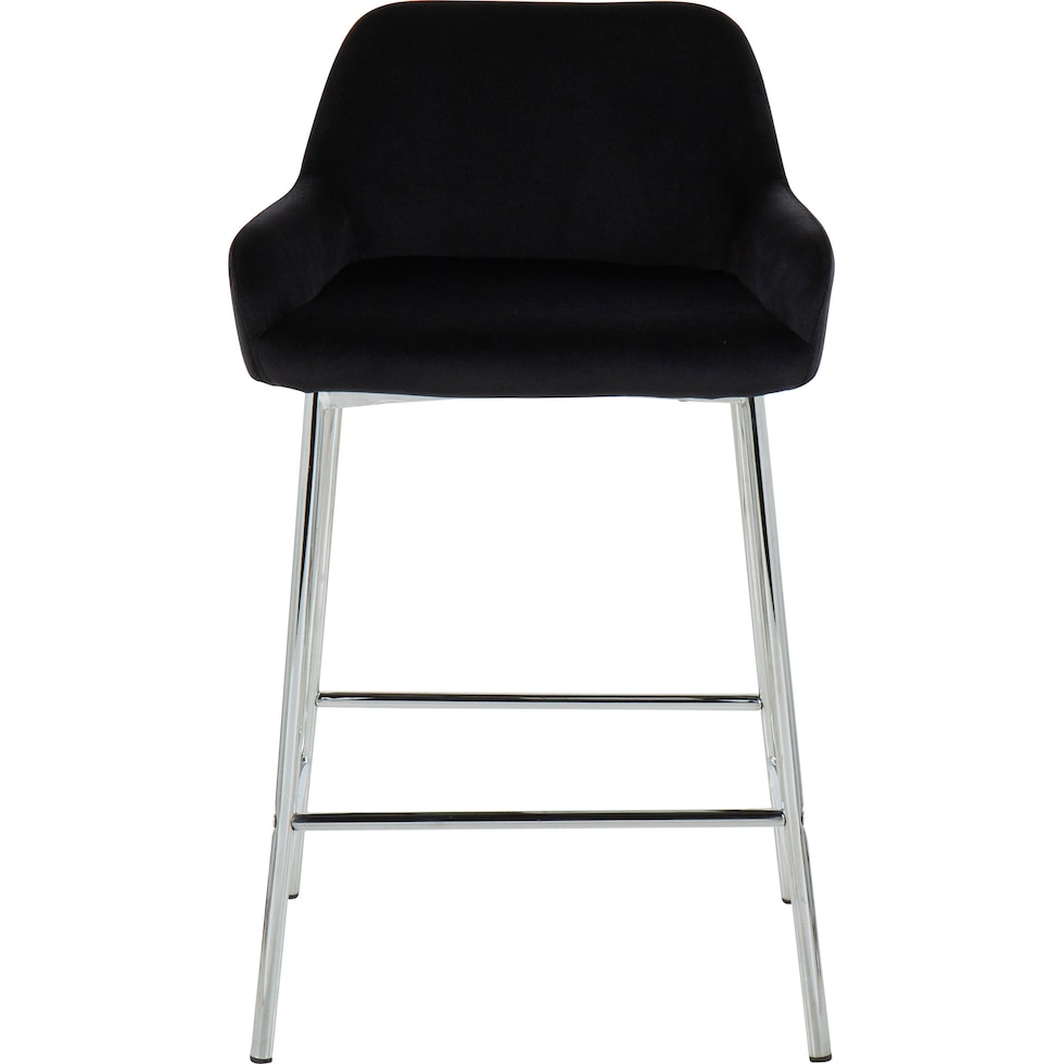 prague black counter height stool   