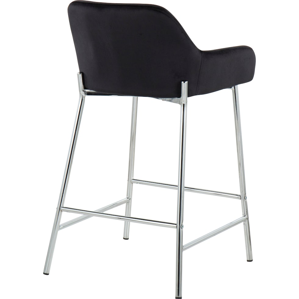 prague black counter height stool   