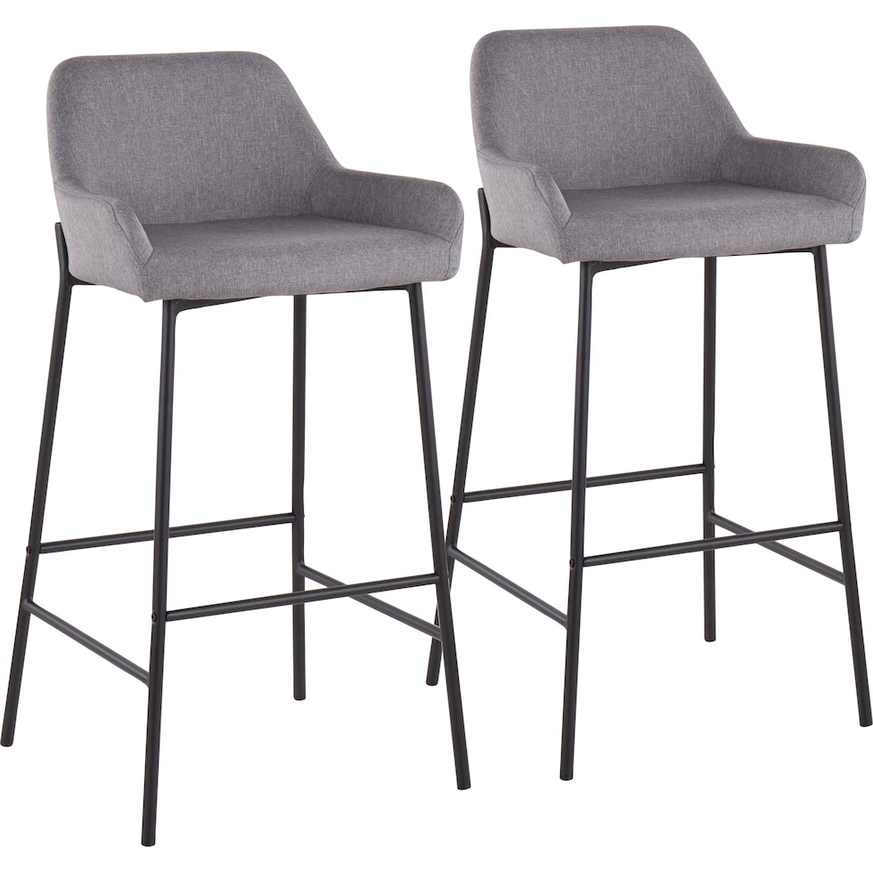 prague gray bar stool   