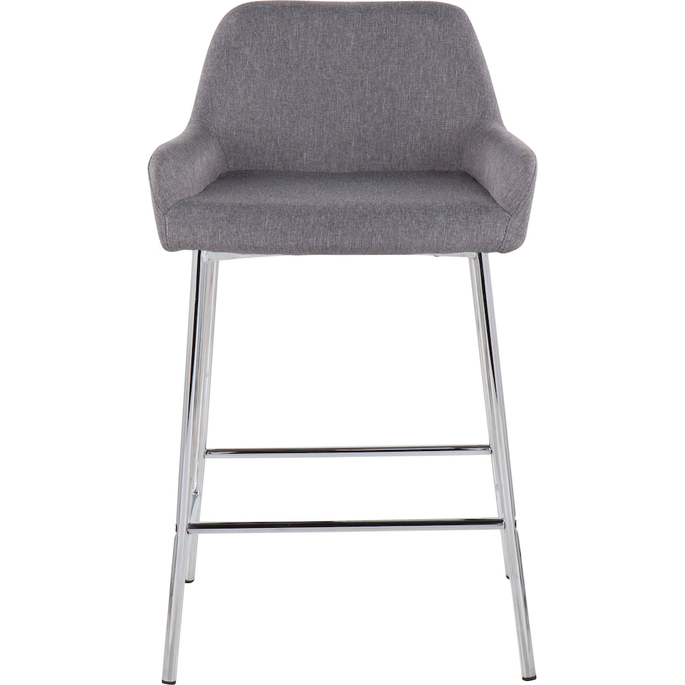prague gray counter height stool   