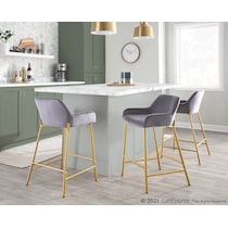 prague silver counter height stool   