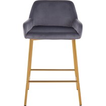 prague silver counter height stool   
