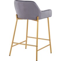 prague silver counter height stool   