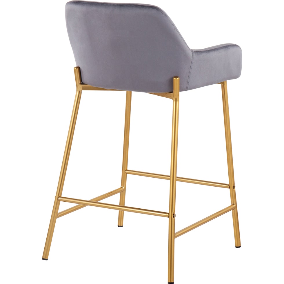 prague silver counter height stool   