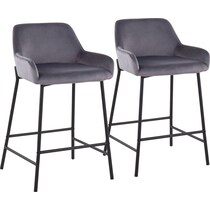 prague silver counter height stool   