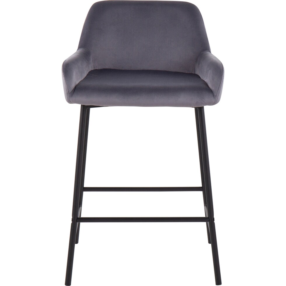 prague silver counter height stool   