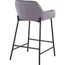 prague silver counter height stool   
