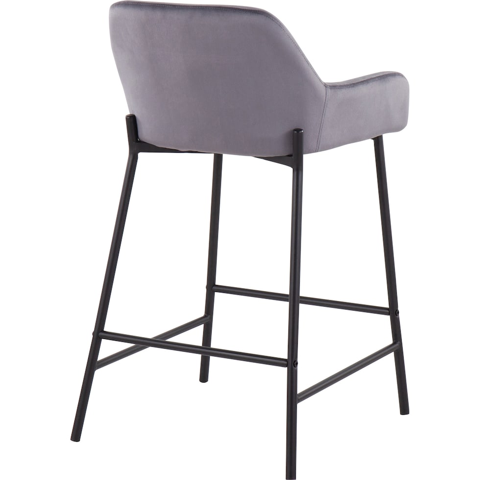 prague silver counter height stool   