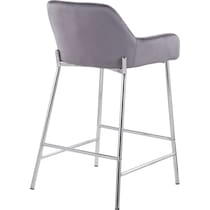 prague silver counter height stool   