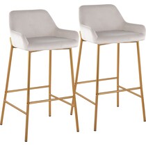 prague white bar stool   