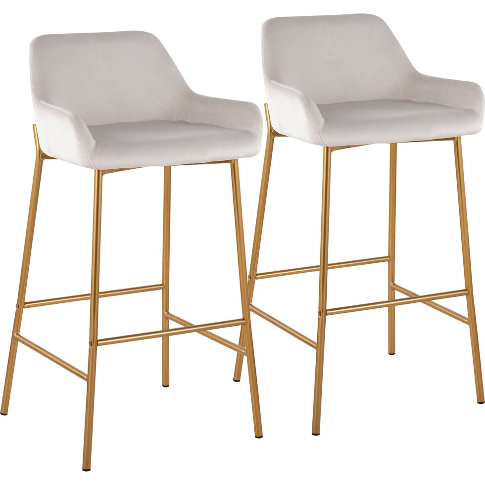 prague white bar stool   