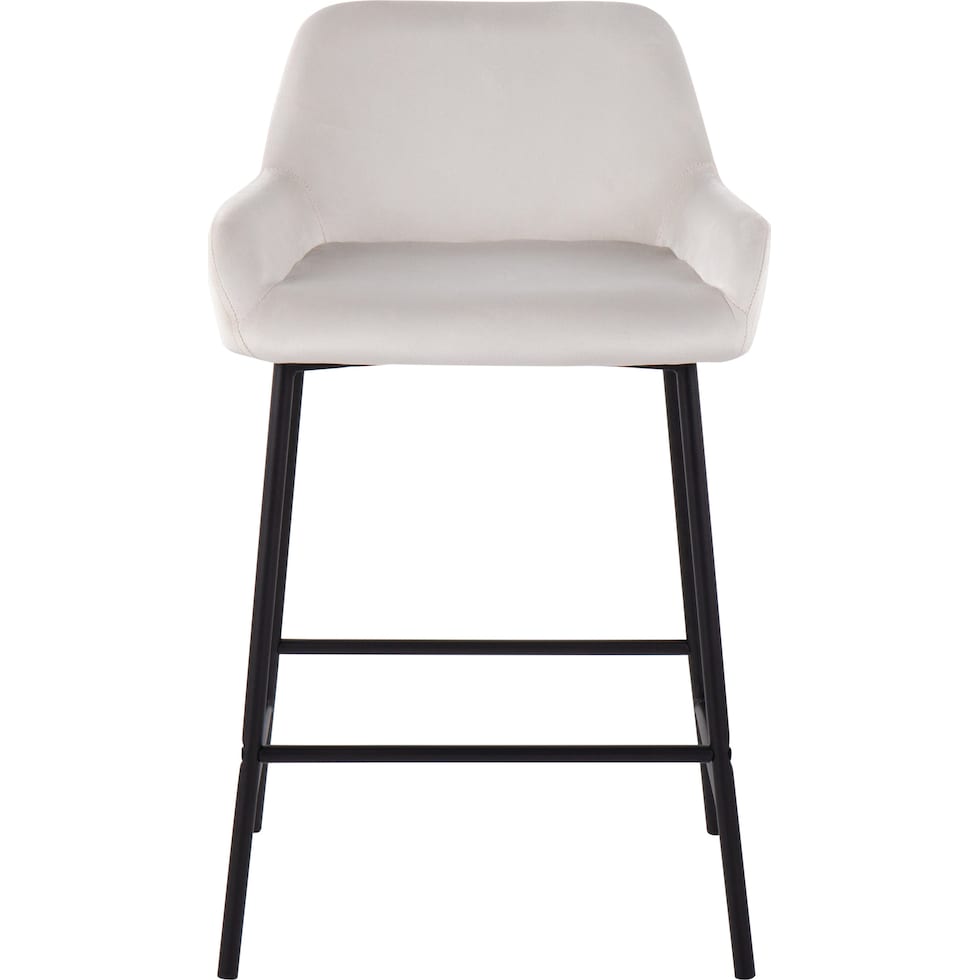 prague white counter height stool   