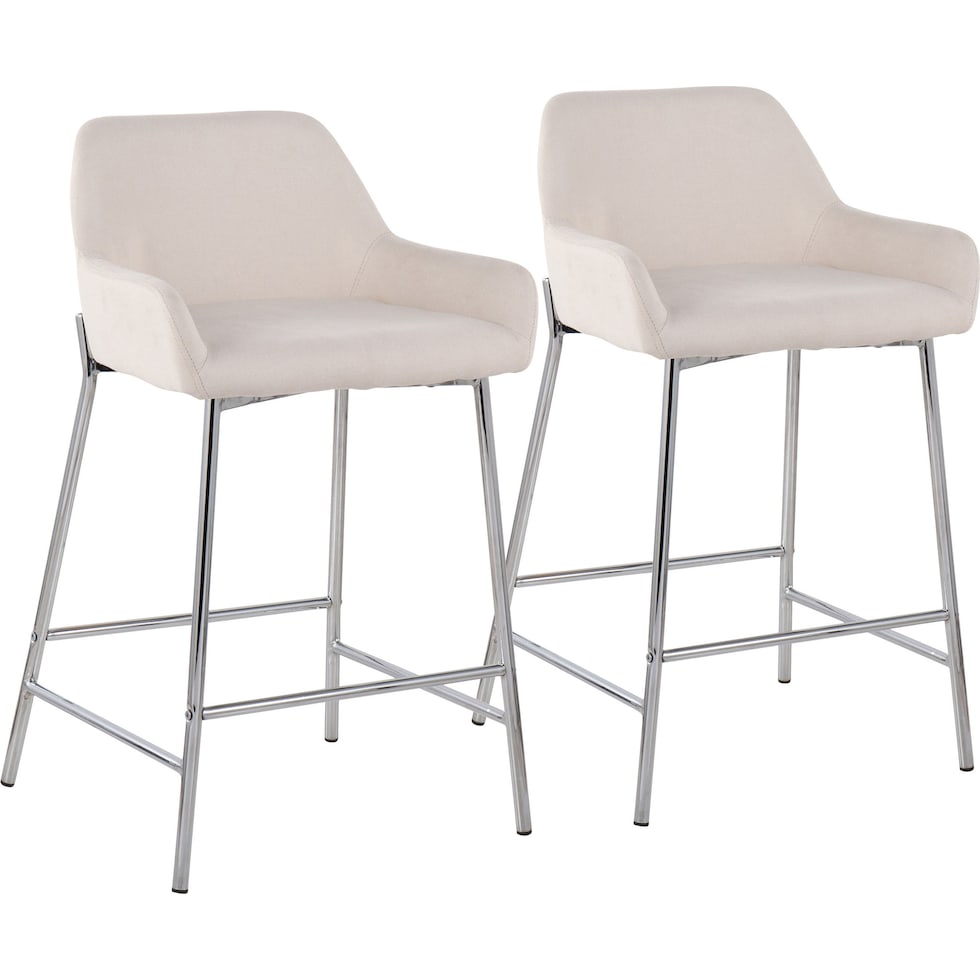 prague white counter height stool   