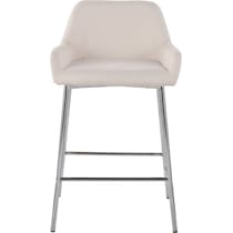 prague white counter height stool   