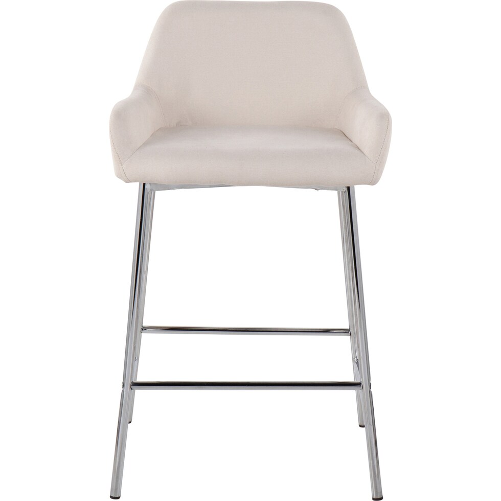 prague white counter height stool   