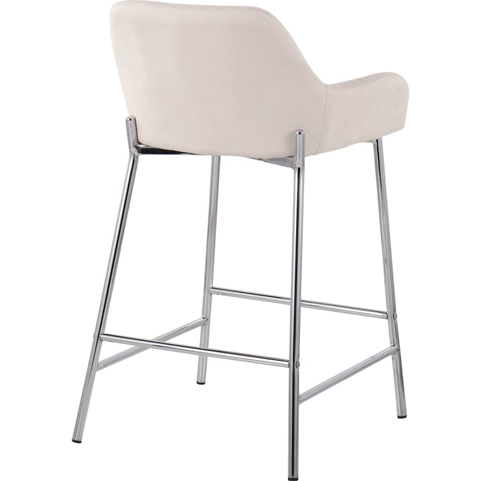 prague white counter height stool   