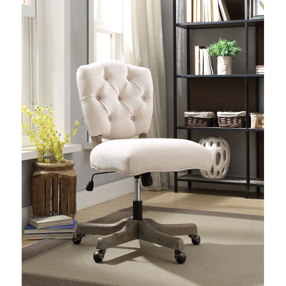presley white office chair   