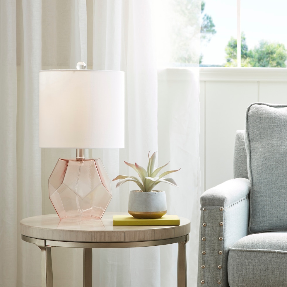 presli pink table lamp   