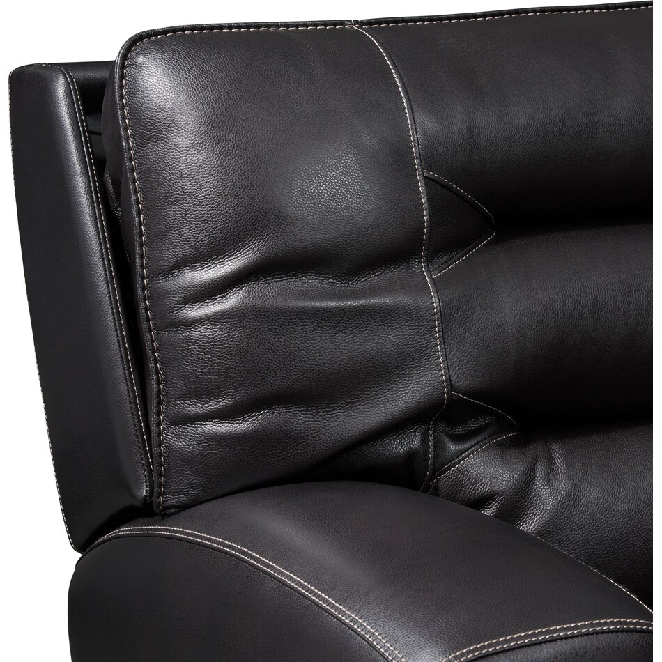 preston black  pc power reclining living room   