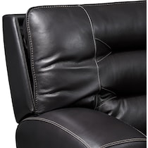 preston black  pc power reclining sectional   