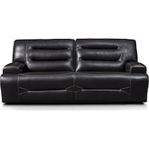 preston black power reclining sofa   