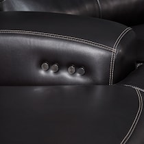 preston black power reclining sofa   