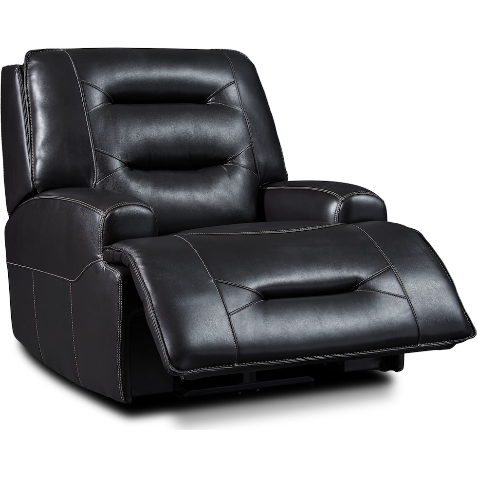 preston black recliner   