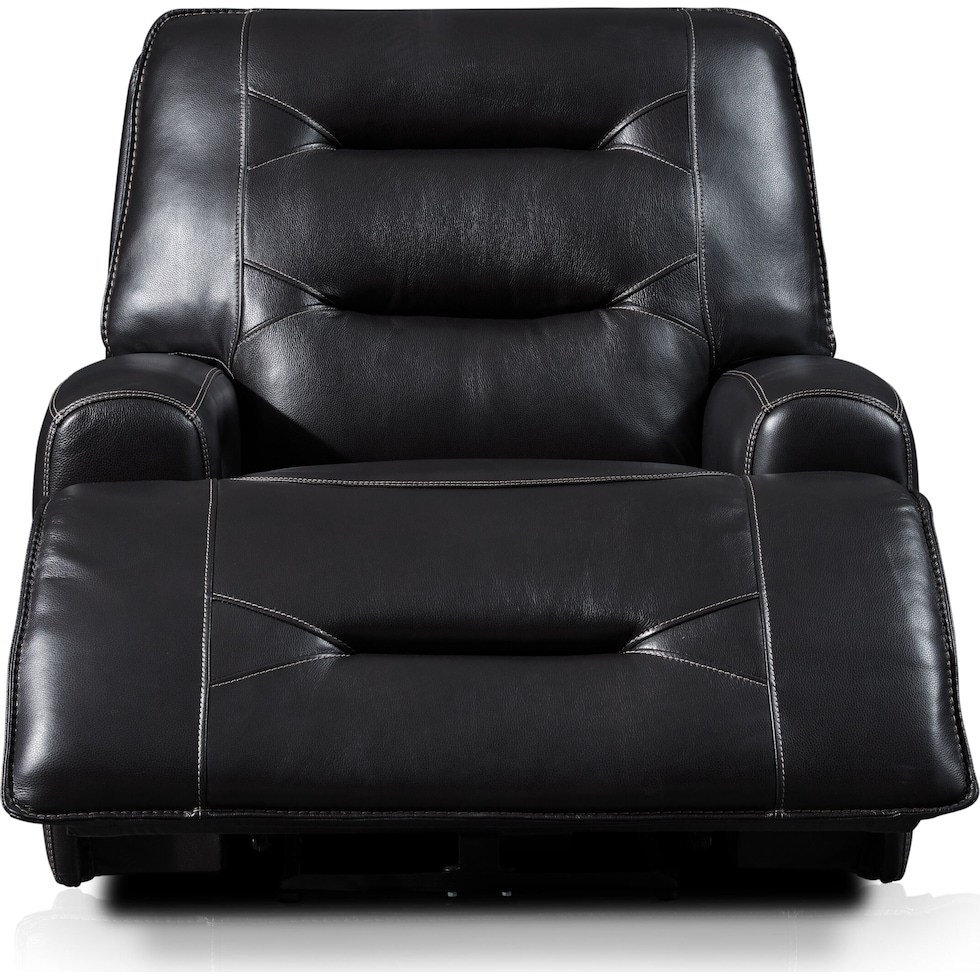 preston black recliner   