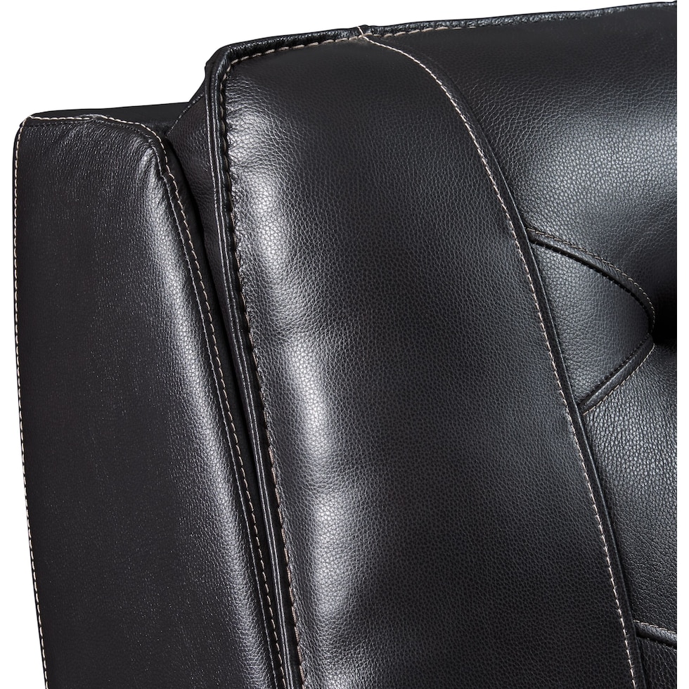 preston black recliner   