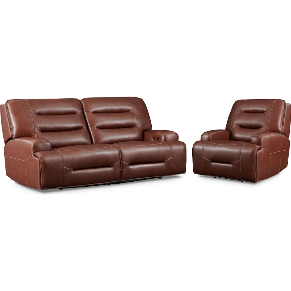 preston dark brown  pc power reclining living room   