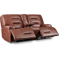 preston dark brown loveseat   