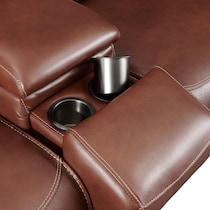 preston dark brown loveseat   