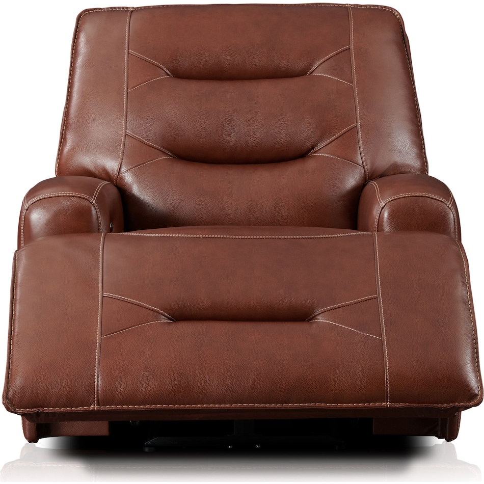 preston dark brown power recliner   