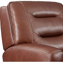 preston dark brown power recliner   
