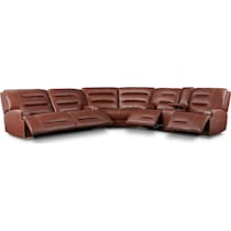 preston dark brown sectional   