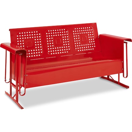 Foster Outdoor Sofa Glider - Red