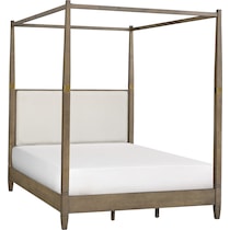 prina dark brown queen bed   