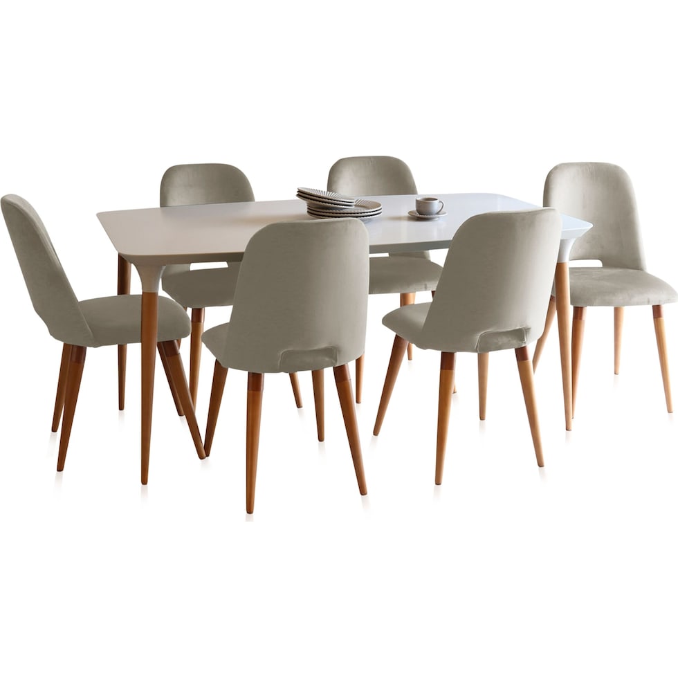 princeton light brown  pc dining room   