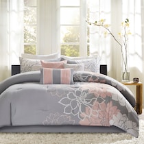 prissy gray california king bedding set   