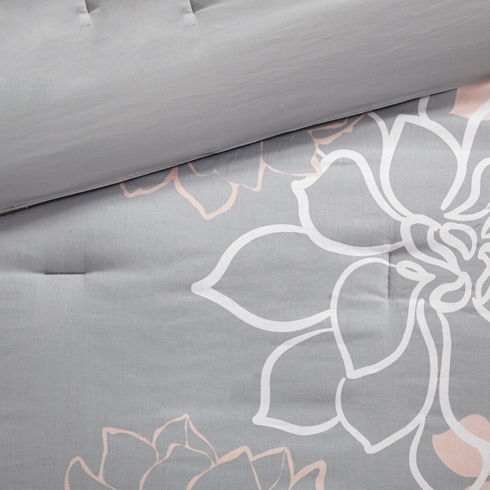prissy gray california king bedding set   