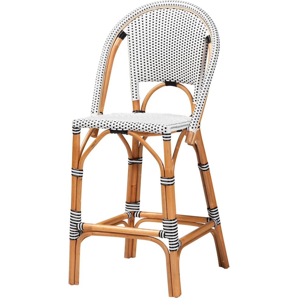 prita black white bar stool   