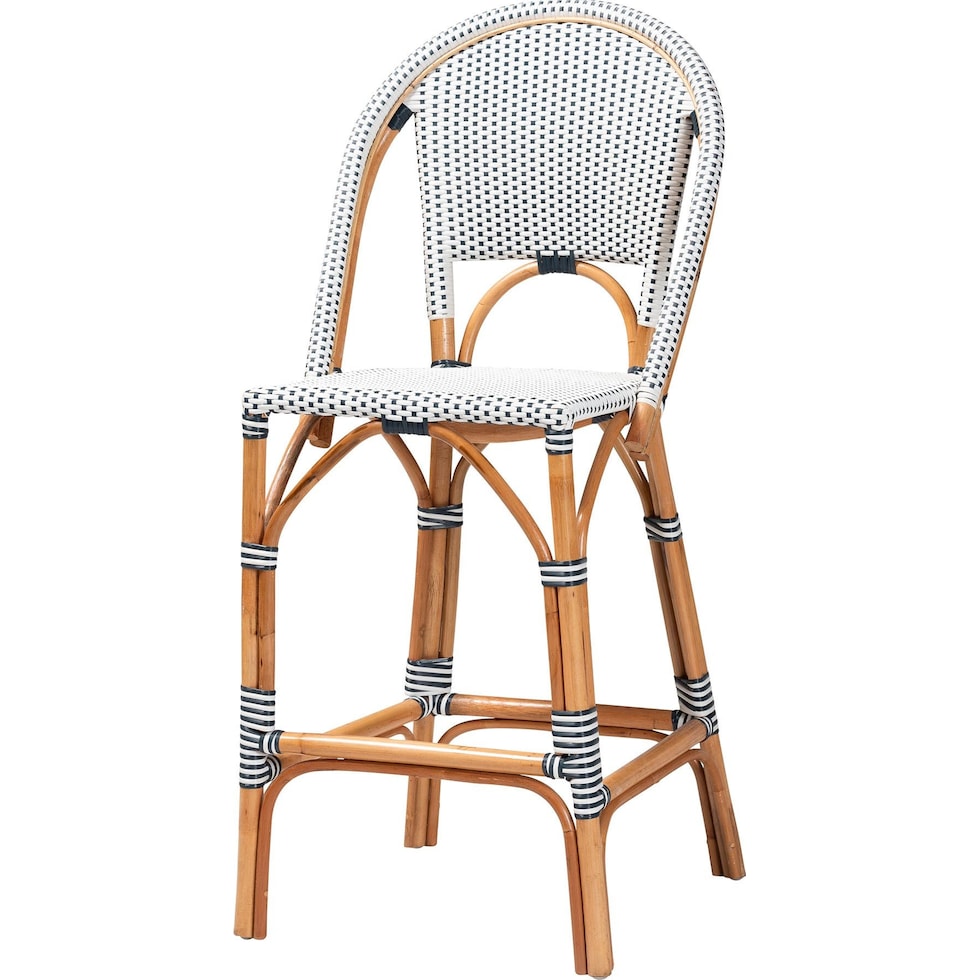 prita navy and white bar stool   